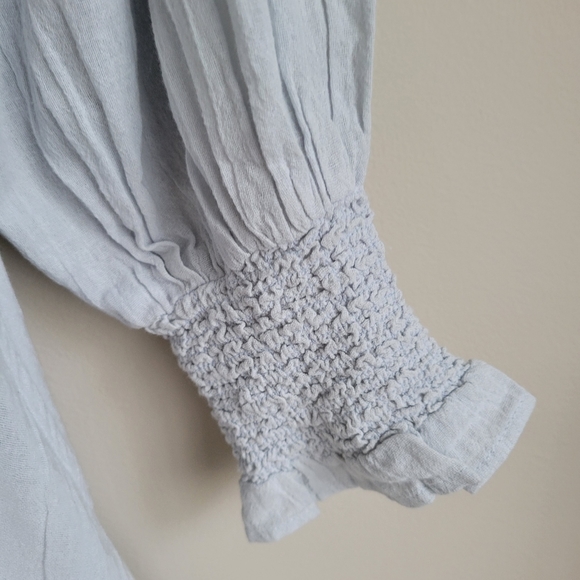 Free People kiss and tell lt.blue mini dress or tunic size S nwot - Picture 3 of 10